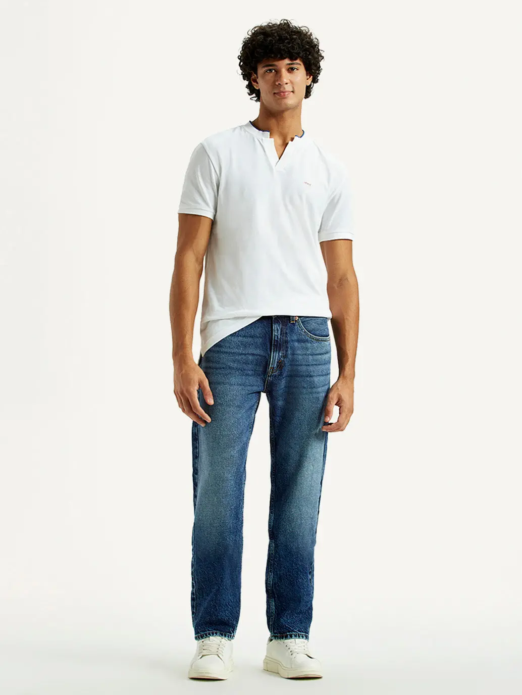 Men's 505 Indigo Straight Fit Mid Rise Jeans 1