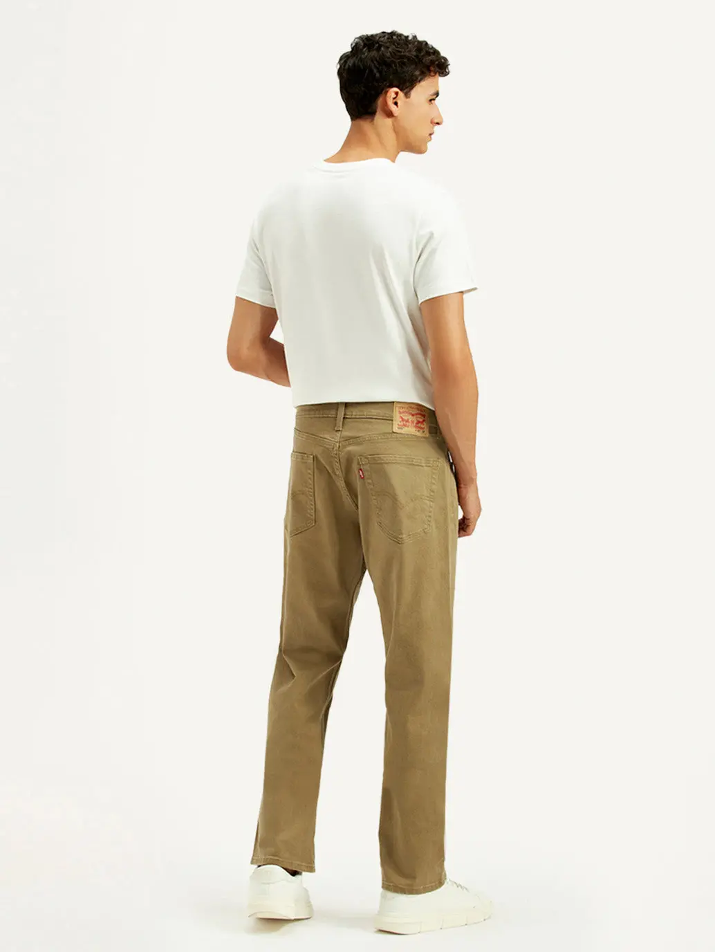 Men's 505 Khaki Overdyed Straight Fit Mid Rise Jeans 5