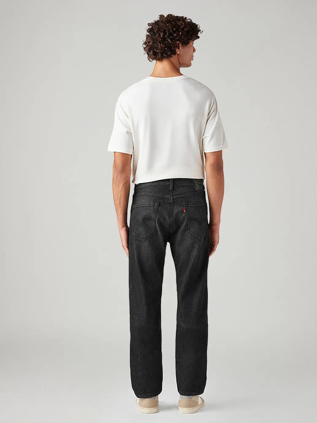 Men's 505 Black Straight Fit Mid Rise Jeans 5