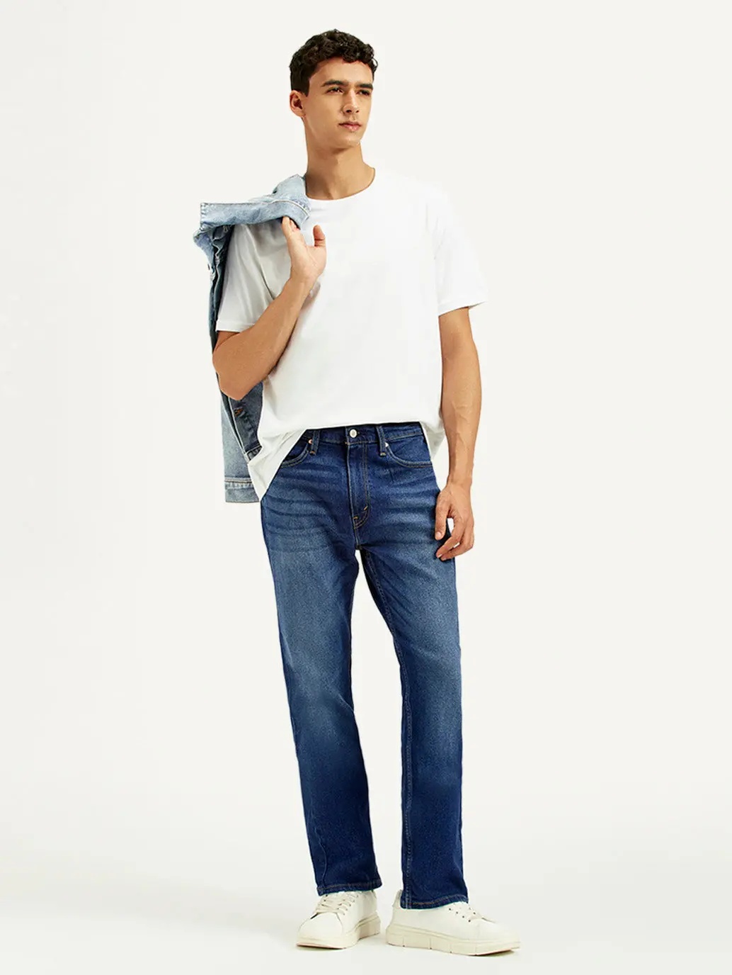 Men's 505 Indigo Straight Fit Mid Rise Jeans 1