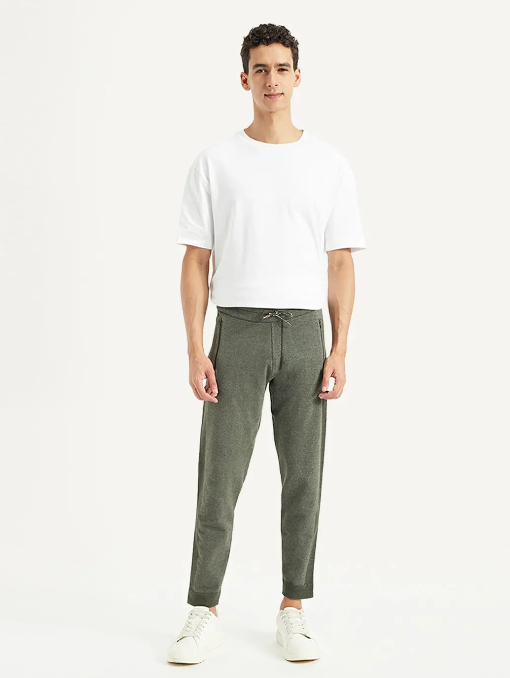 Men's Olive Regular Fit Trousers 2