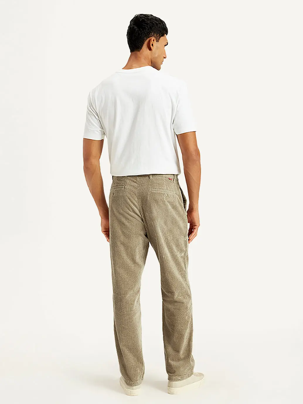 Men's Beige Straight Fit Chinos 4