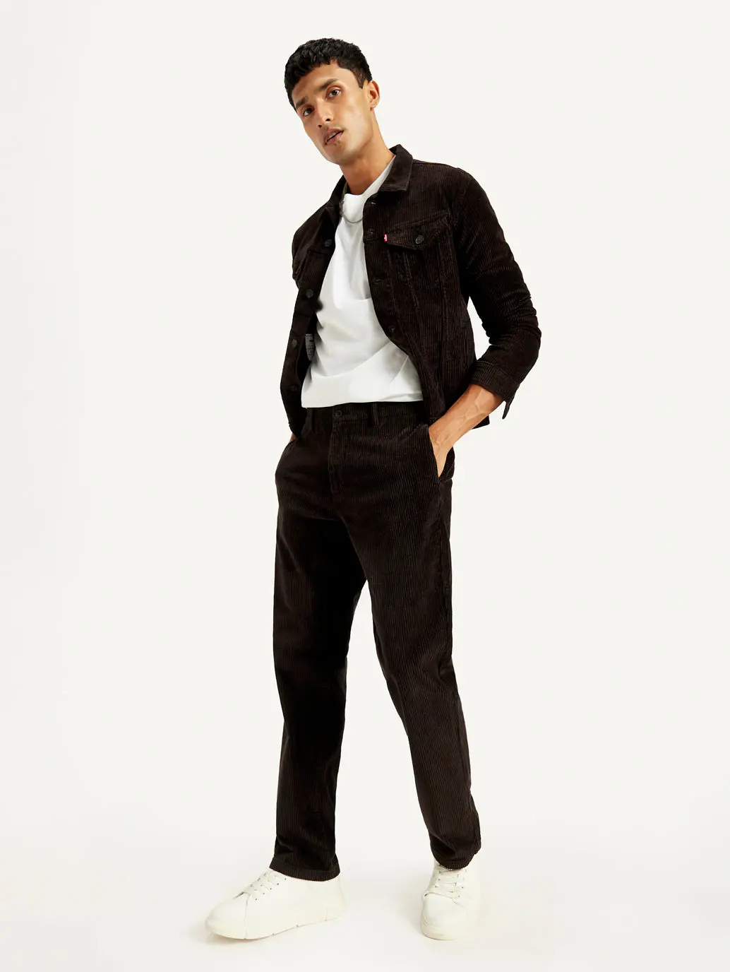 Men's Black Straight Fit Chinos 1