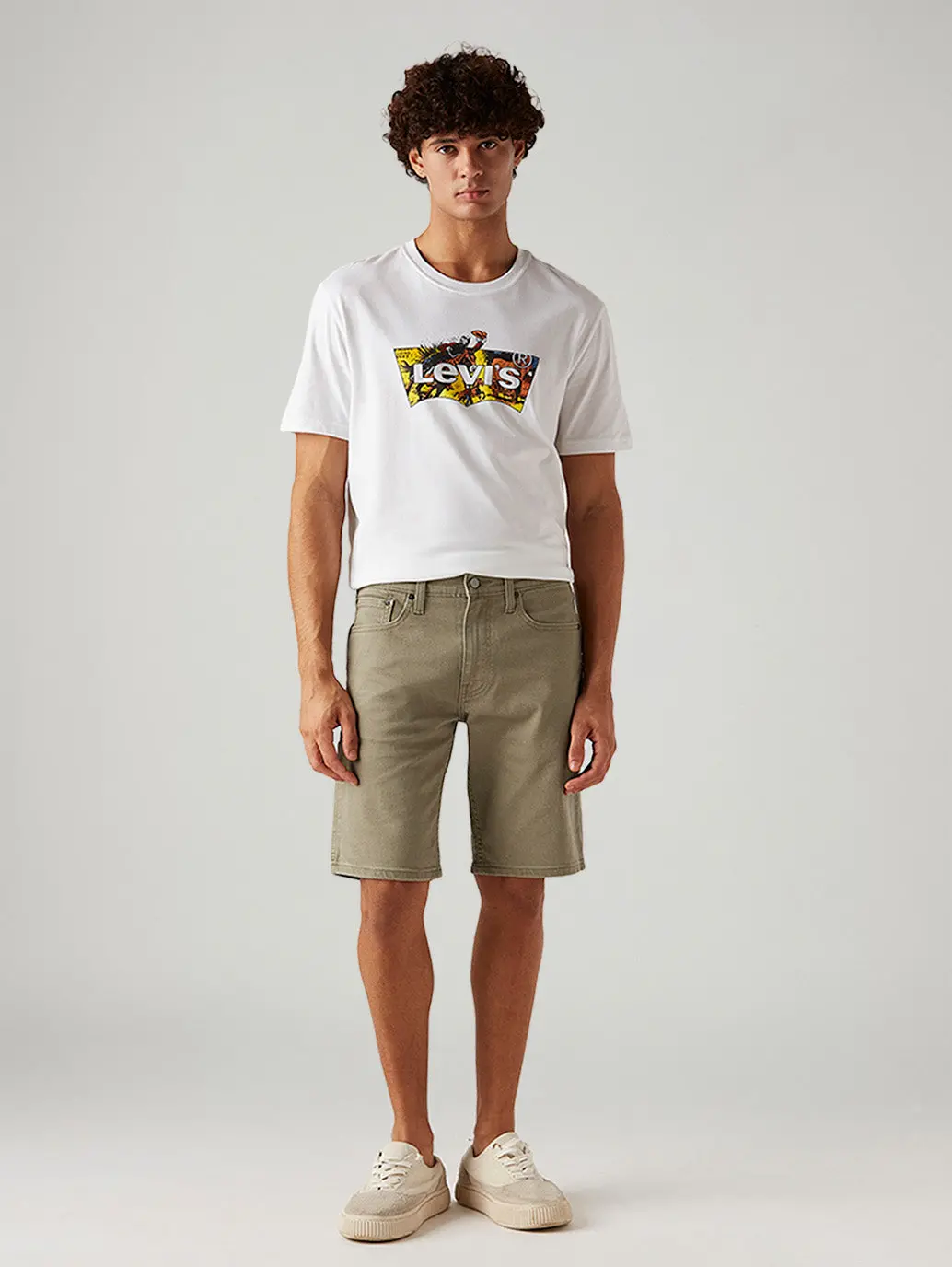 Men's 502 Taupe Tapered Fit Mid Rise Shorts 1