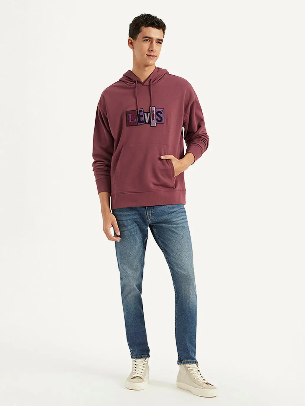 Men's Printed Maroon Sweatshirt 1