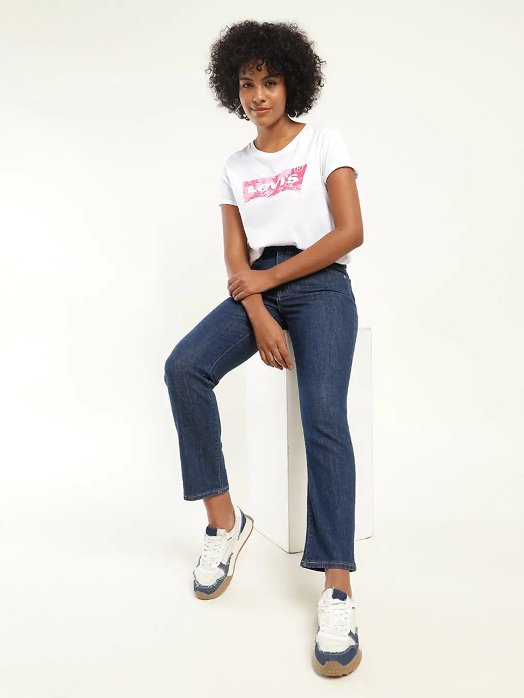Women's 710 Blue Skinny Fit High Rise Jeans 1