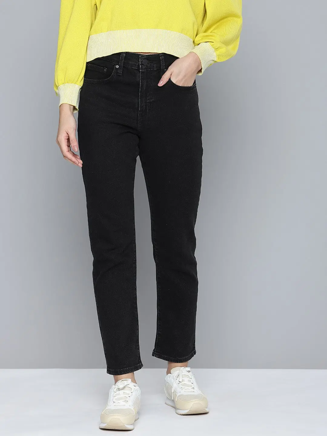 Women's 711 Black Skinny Fit High Rise Jeans 1