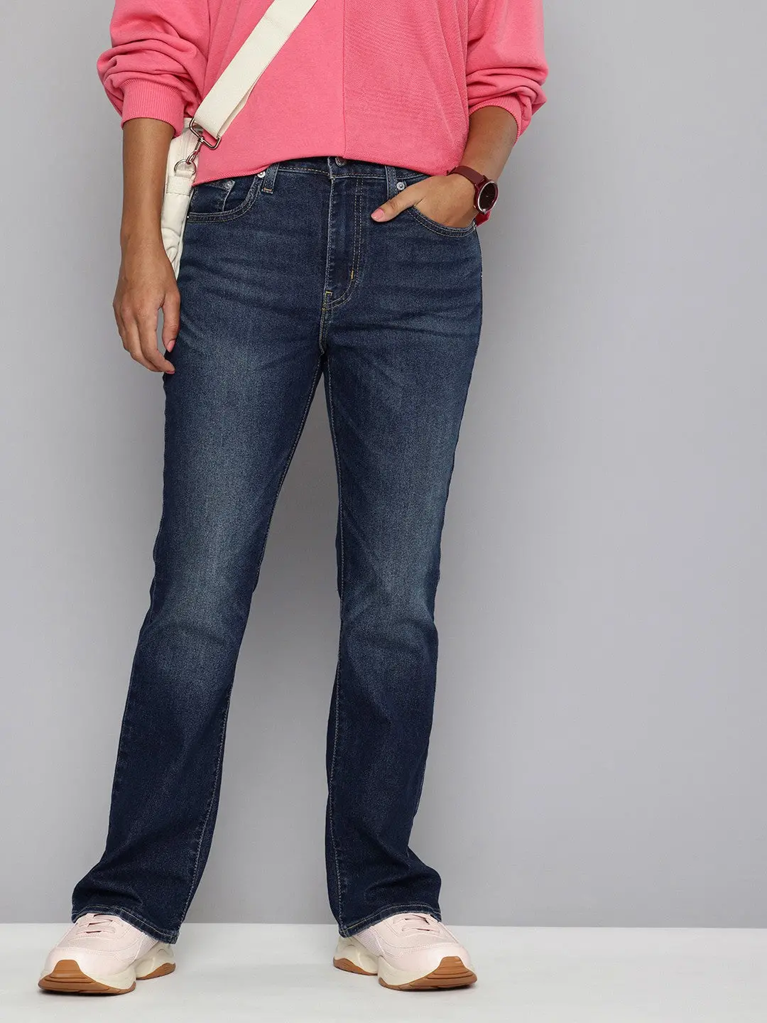 Women's 710 Blue Skinny Fit High Rise Jeans 1
