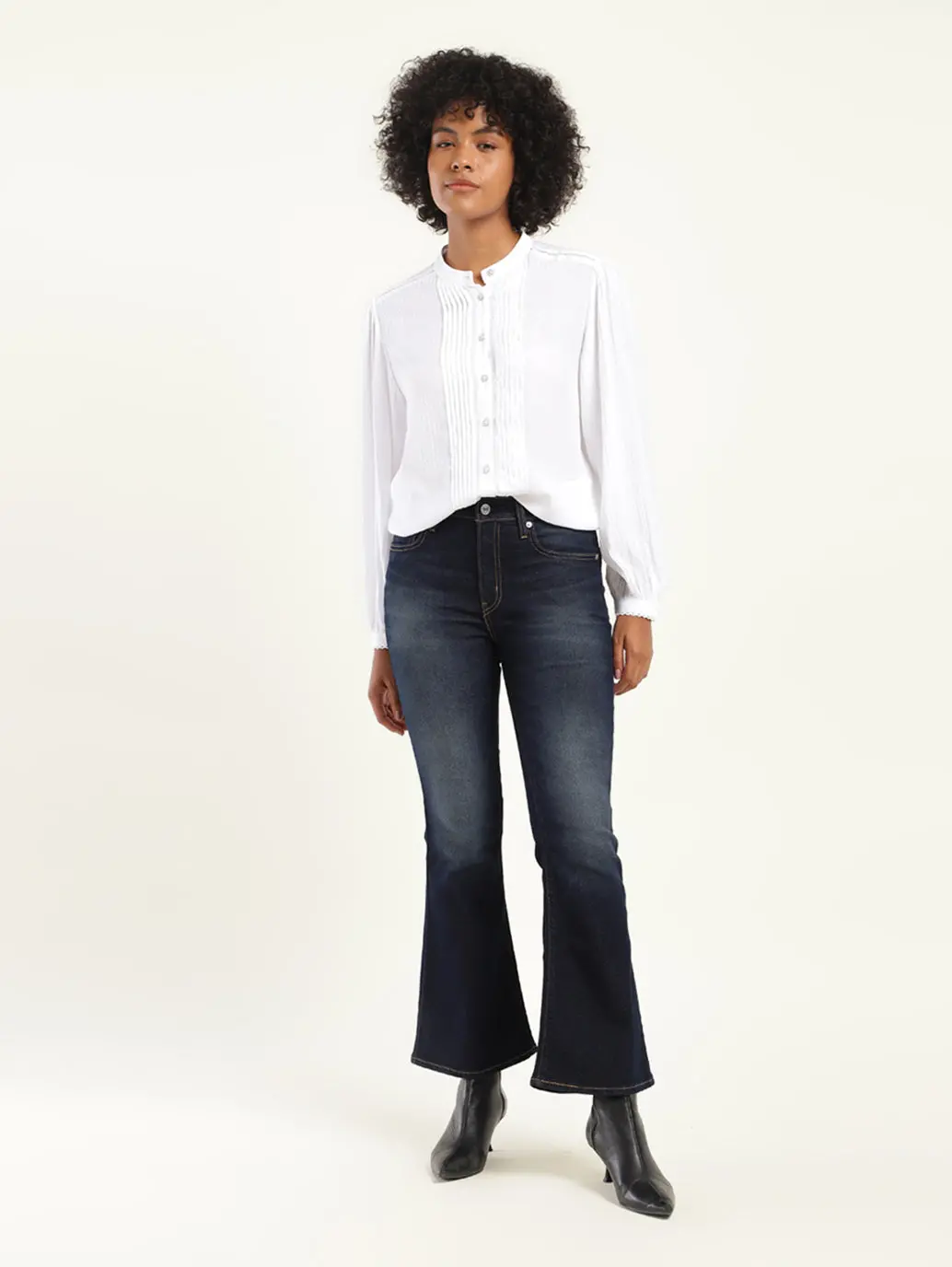 Women's 710 Blue Skinny Fit High Rise Jeans 2