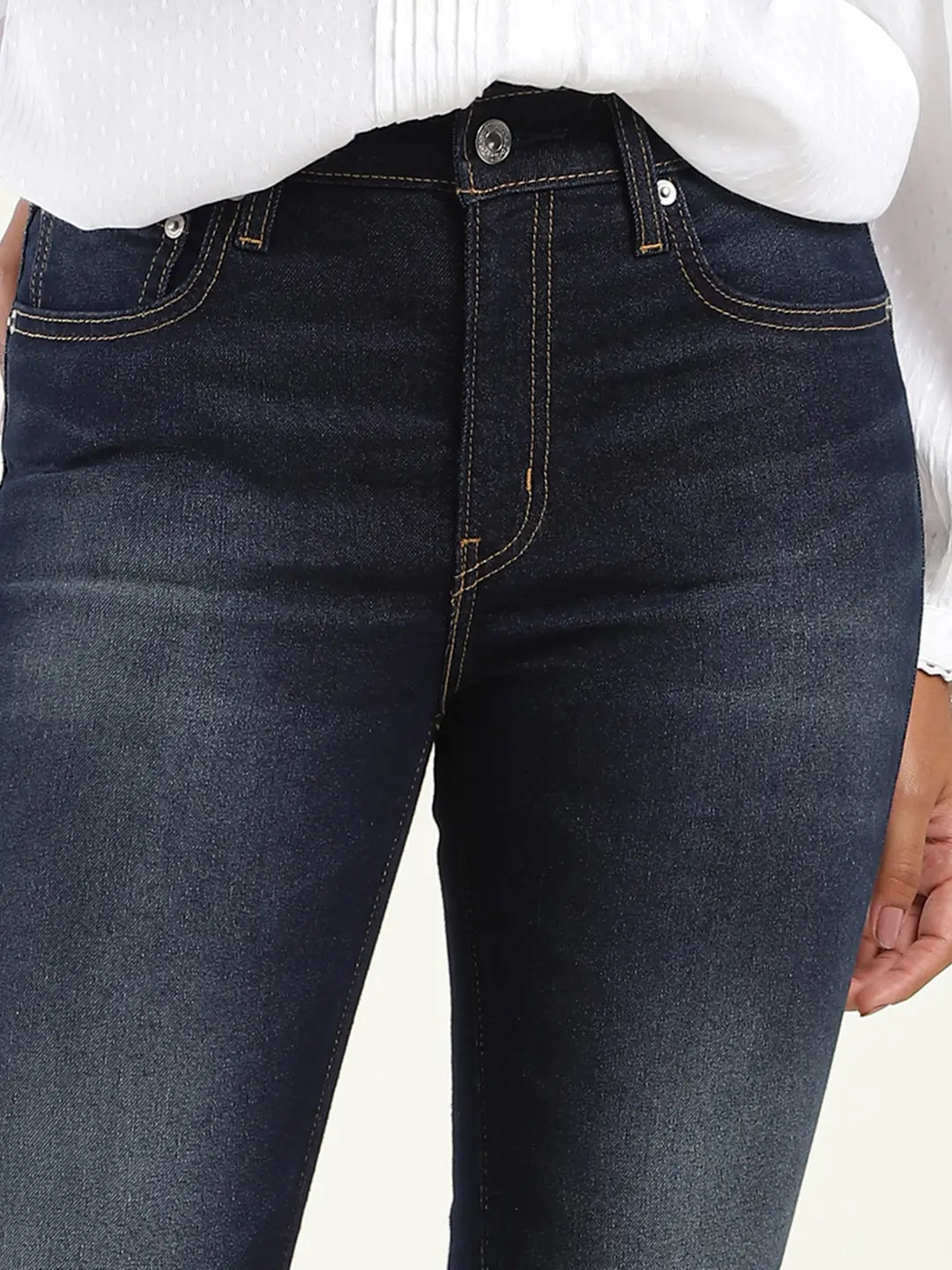Women's 710 Blue Skinny Fit High Rise Jeans 4