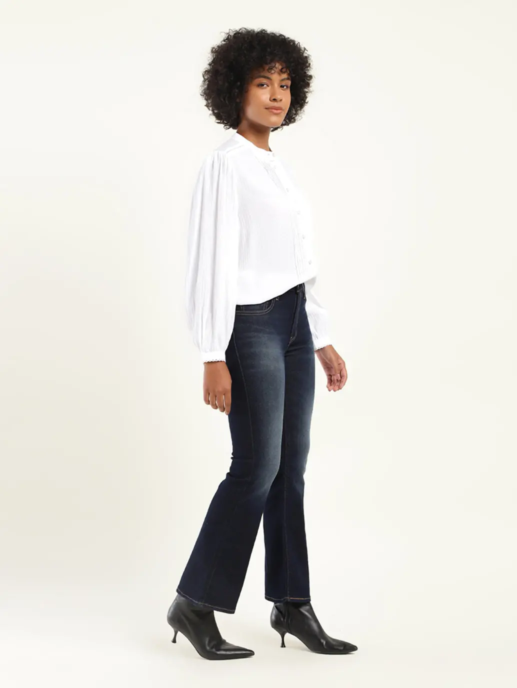 Women's 710 Blue Skinny Fit High Rise Jeans 5