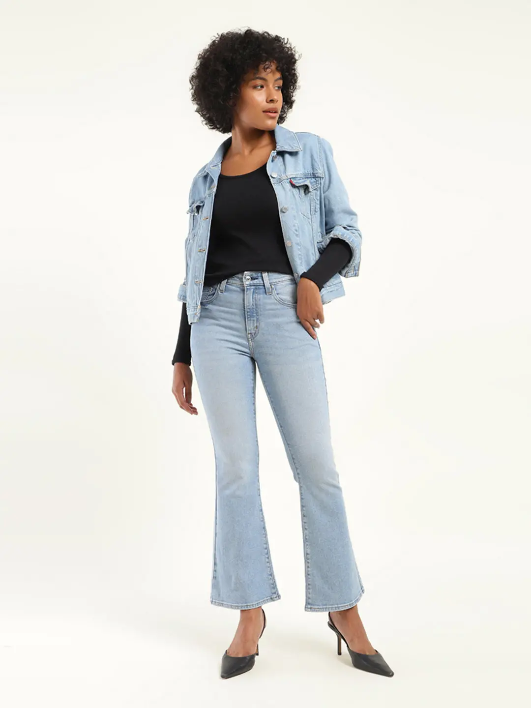 Women's 710 Blue Skinny Fit High Rise Jeans 1