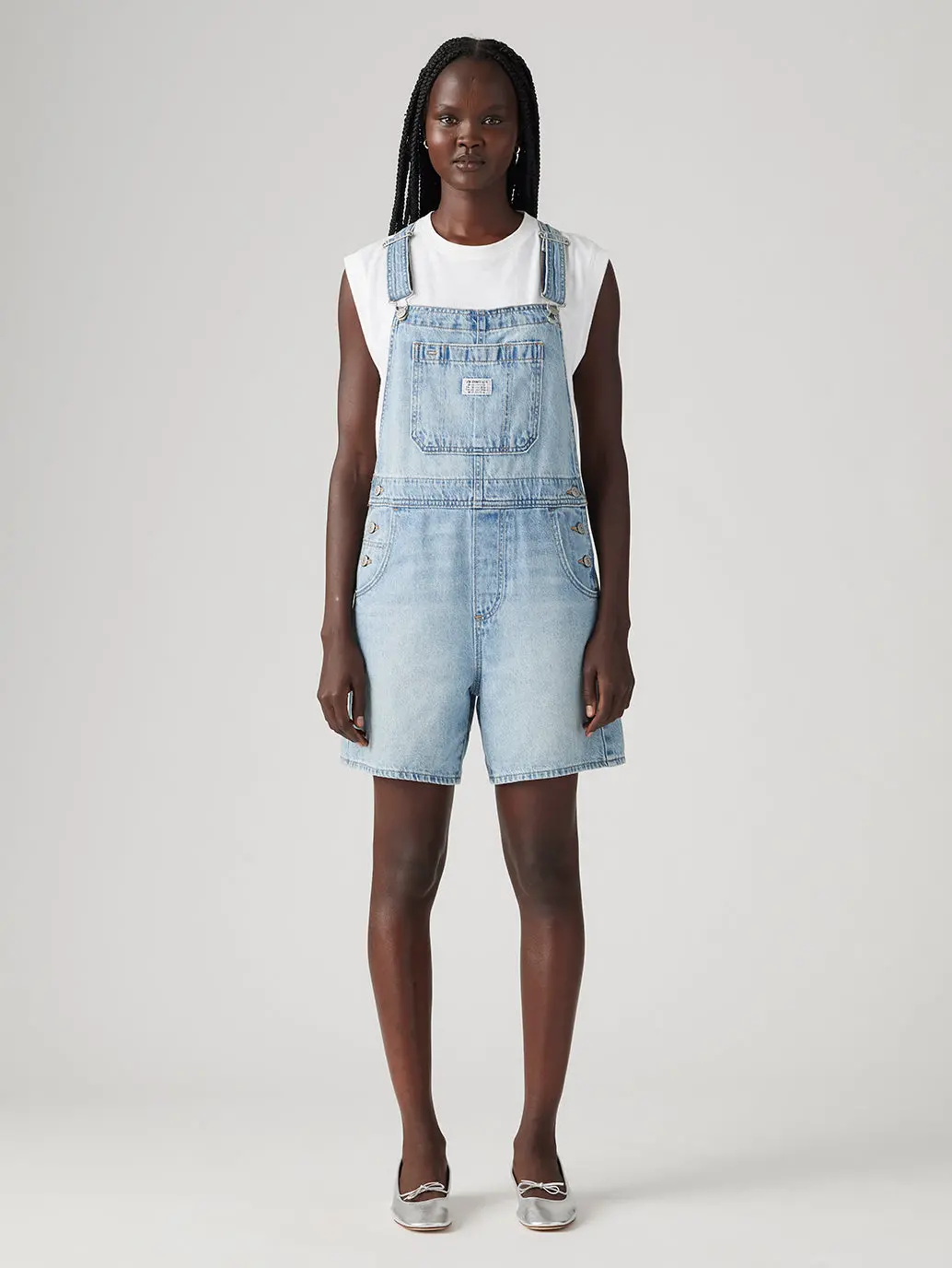 Women's Light Indigo Regular Fit Mid Rise Dungaree 1