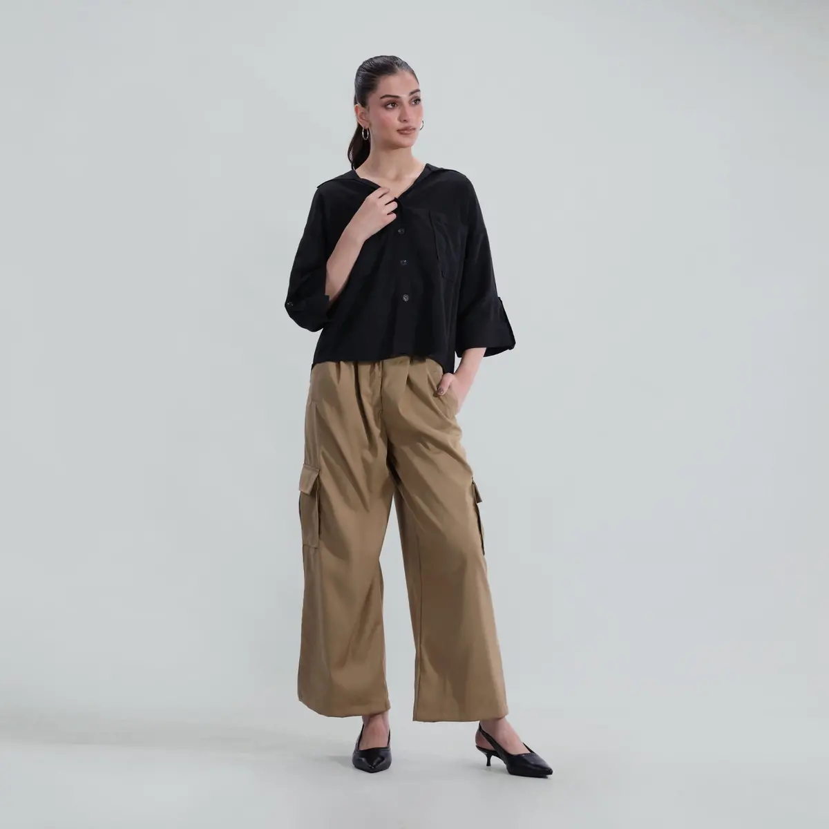 Pleated Cargo Pants 1