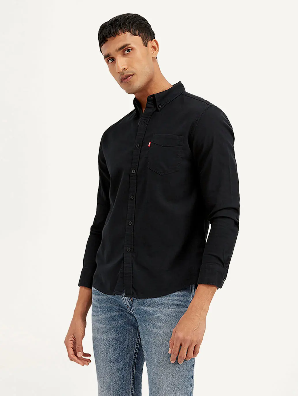 Men's Solid Slim Fit Oxford Shirt 1