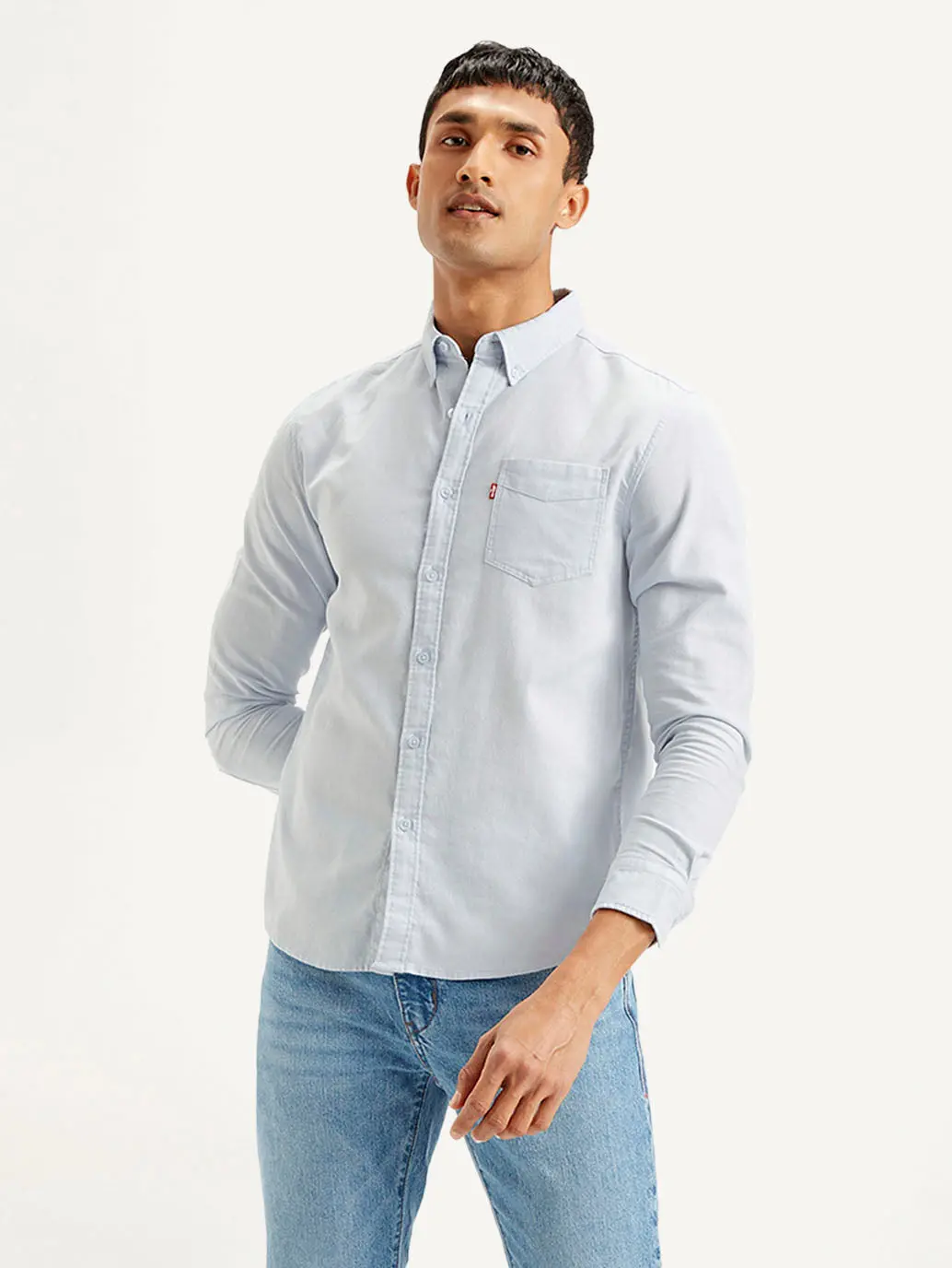 Men's Solid Slim Fit Oxford Shirt 1