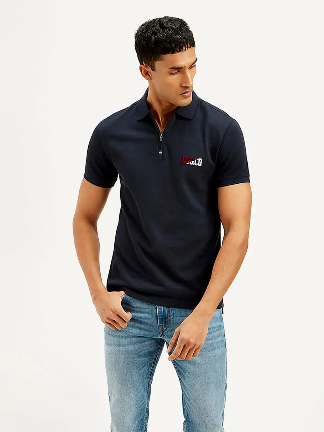 Men's Solid Slim Fit Polo T-Shirt 1