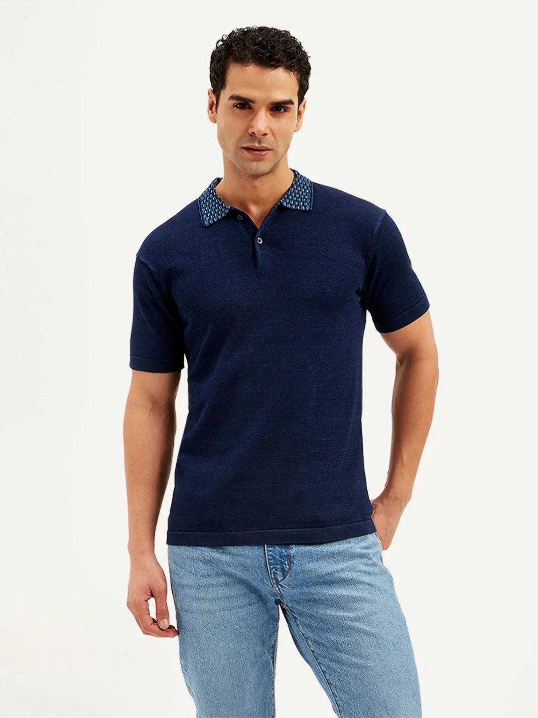 Men's Solid Slim Fit Polo T-Shirt 1