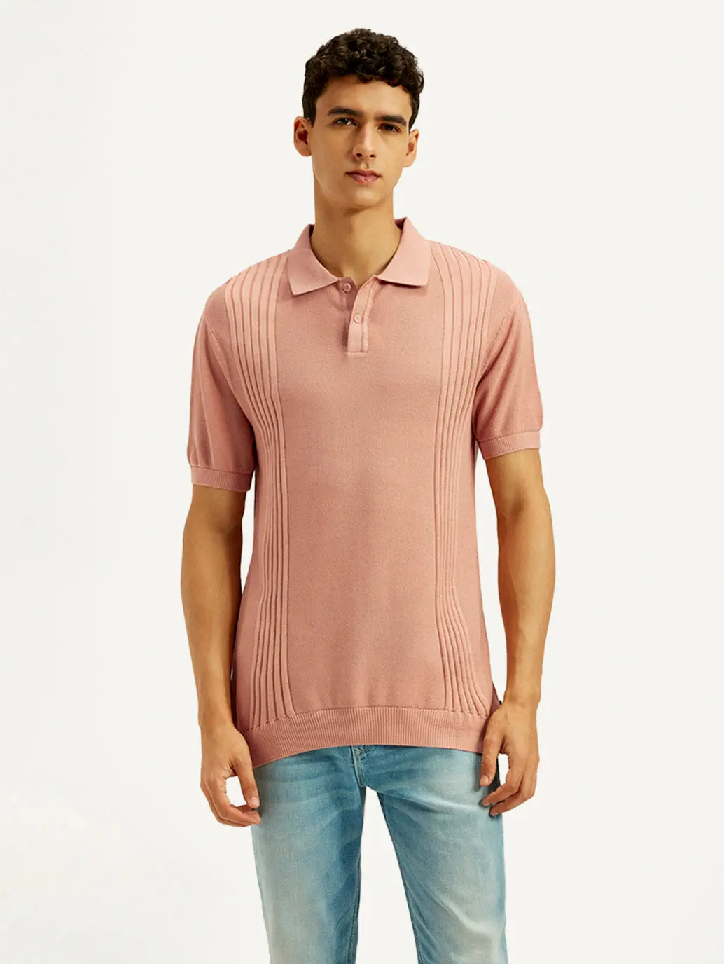 Men's Redloop Textured Slim Fit Polo T-Shirt 1
