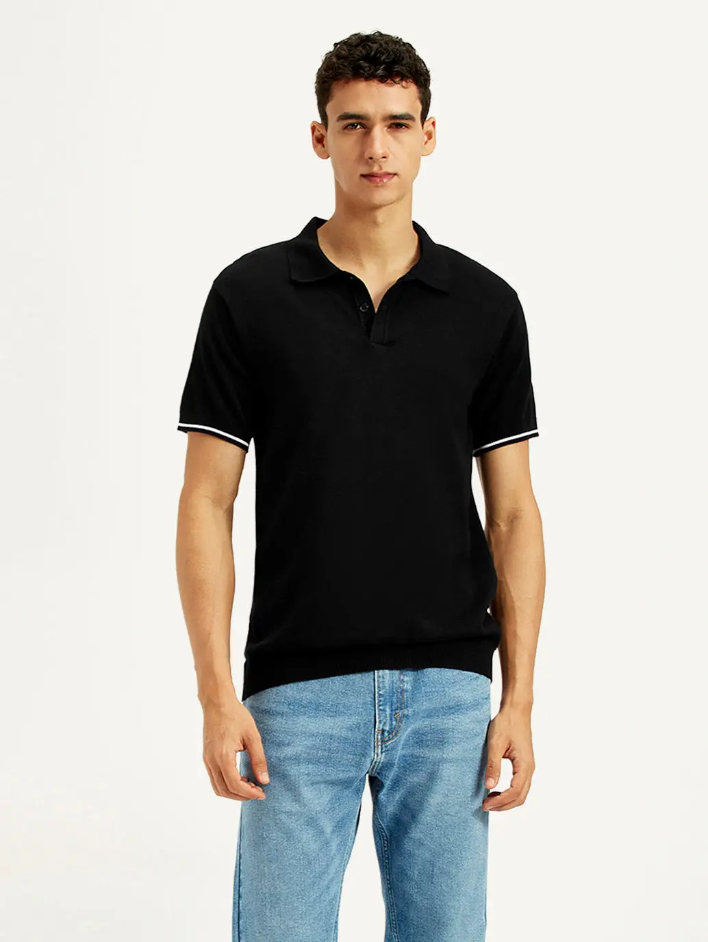 Men's Solid Slim Fit Polo T-Shirt 5