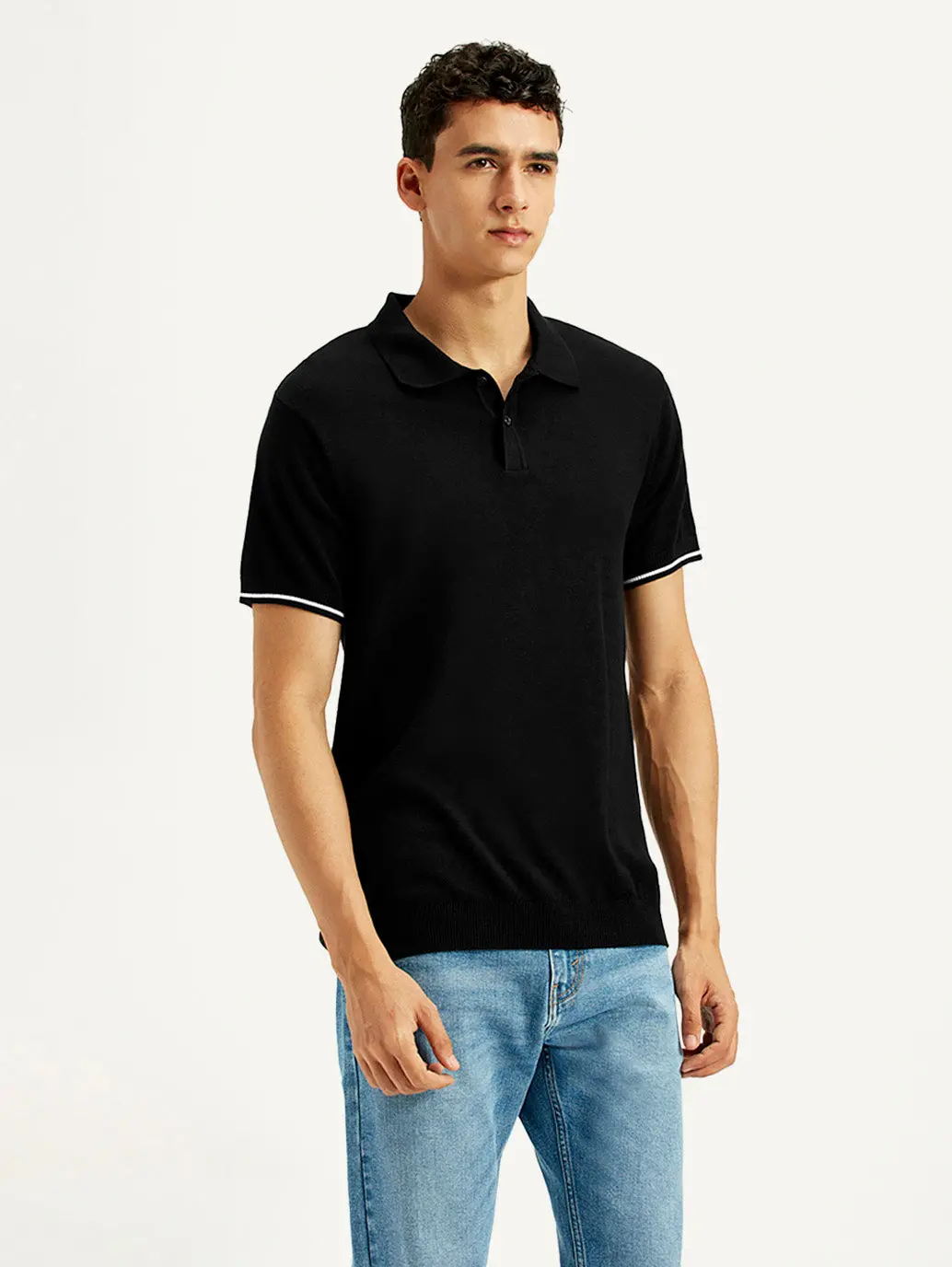 Men's Solid Slim Fit Polo T-Shirt 4
