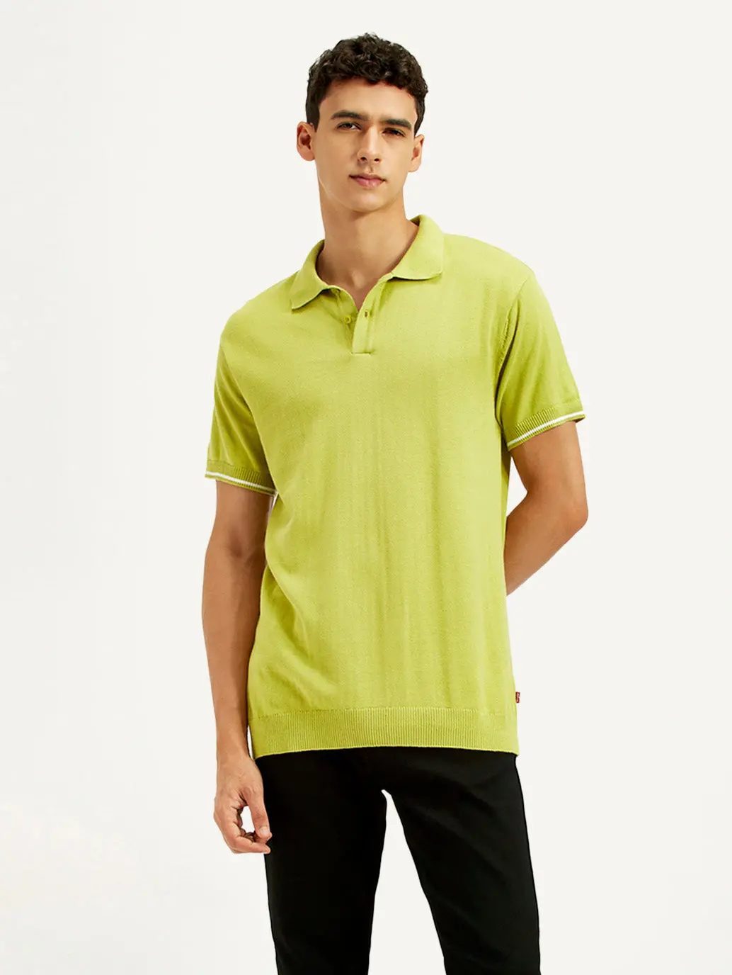 Men's Solid Slim Fit Polo T-Shirt 1