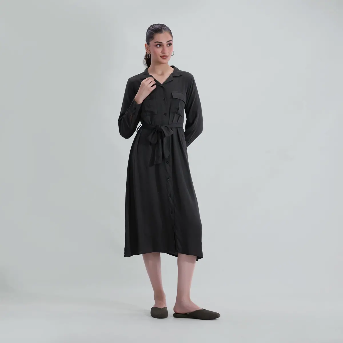 Solid Flowy Tunic 1