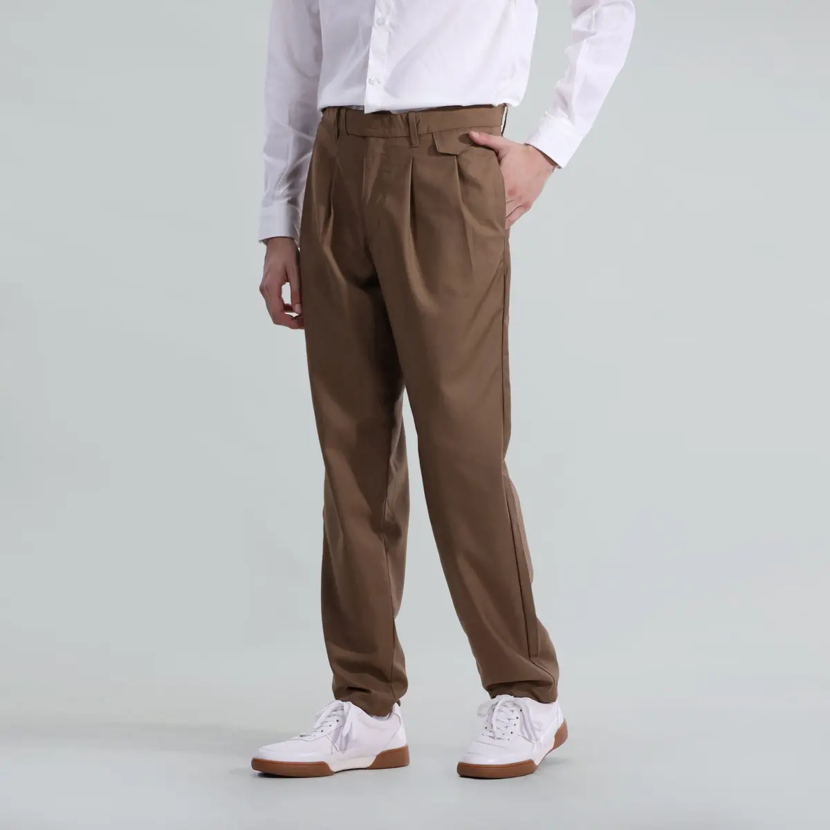 Pleated Pant With Belt Details 1