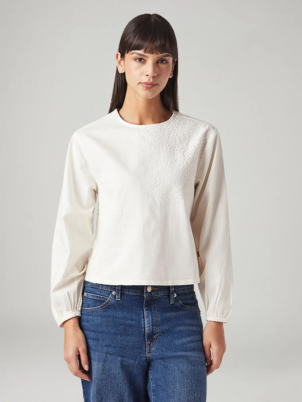 Women's Embroidered Regular Fit Top 1
