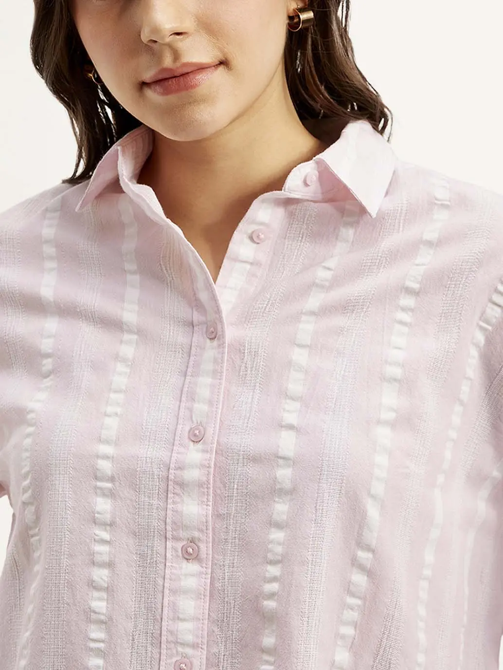 Women's Striped Relaxed Fit Shirt 4