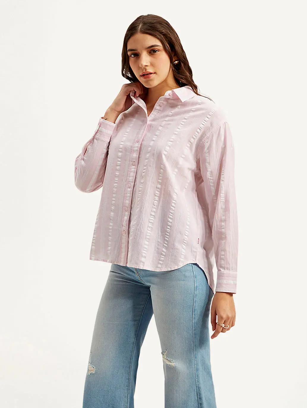 Women's Striped Relaxed Fit Shirt 5