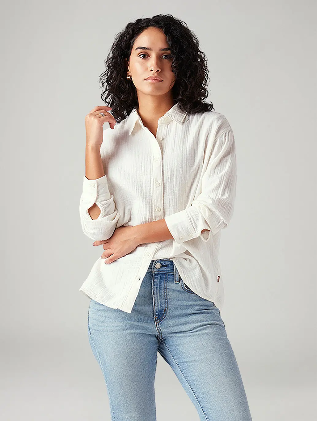 Women's Textured Regular Fit Shirt 1