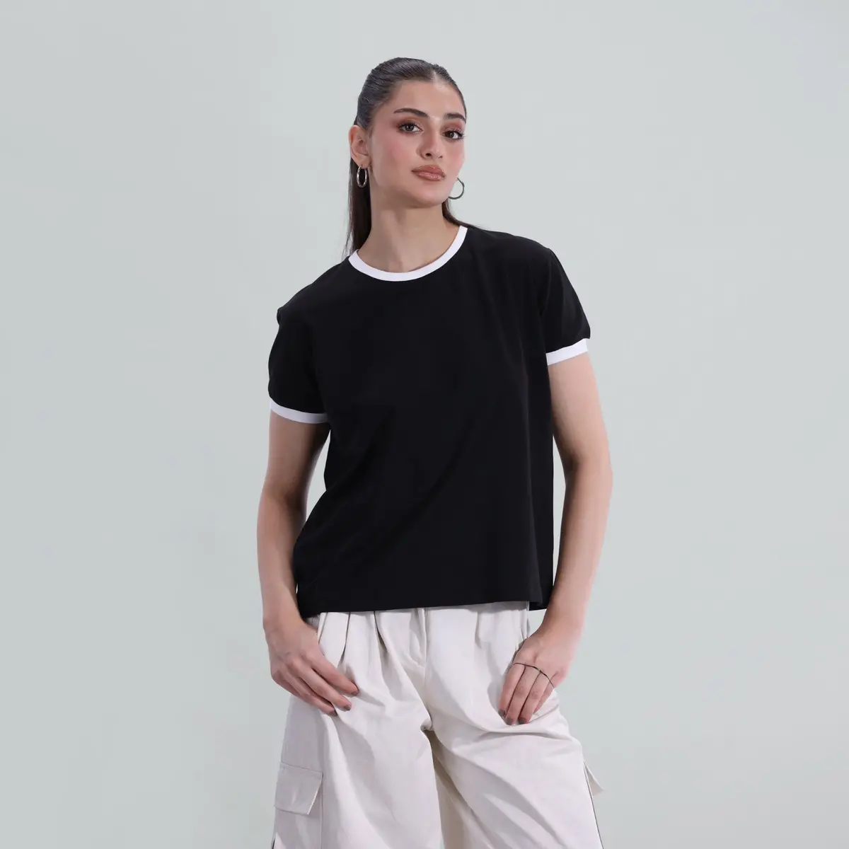 Contrast Rib Tee 1