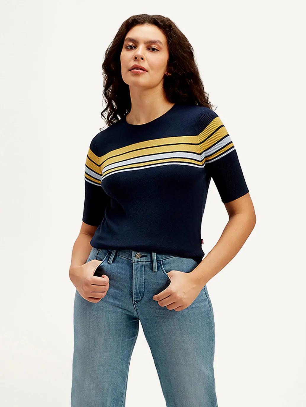 Women's Striped Regular Fit T-Shirt 1
