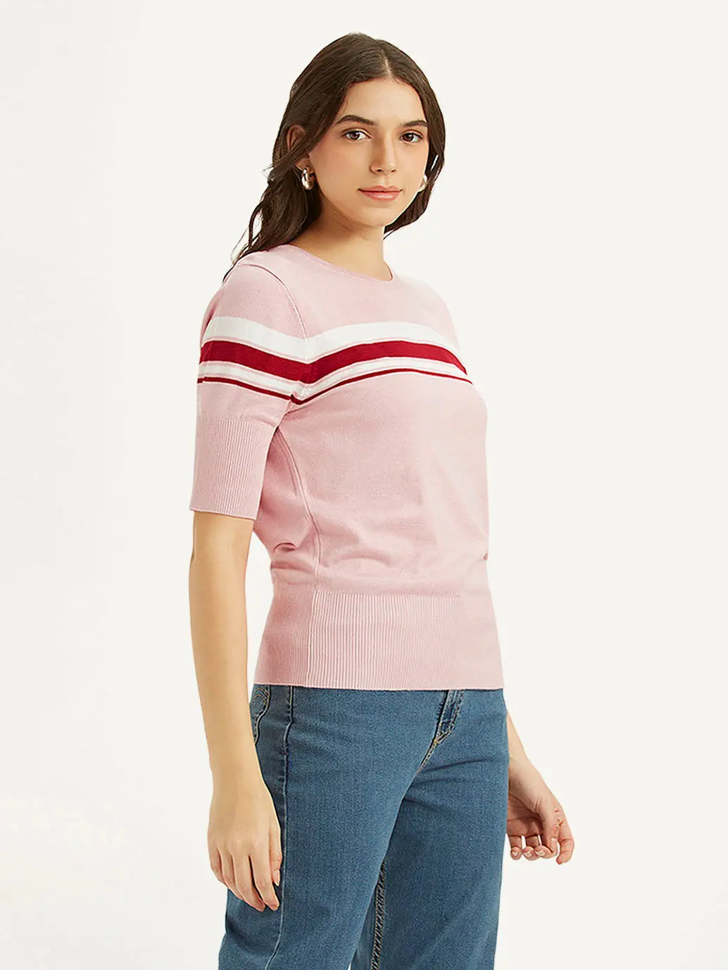 Women's Striped Regular Fit T-Shirt 5