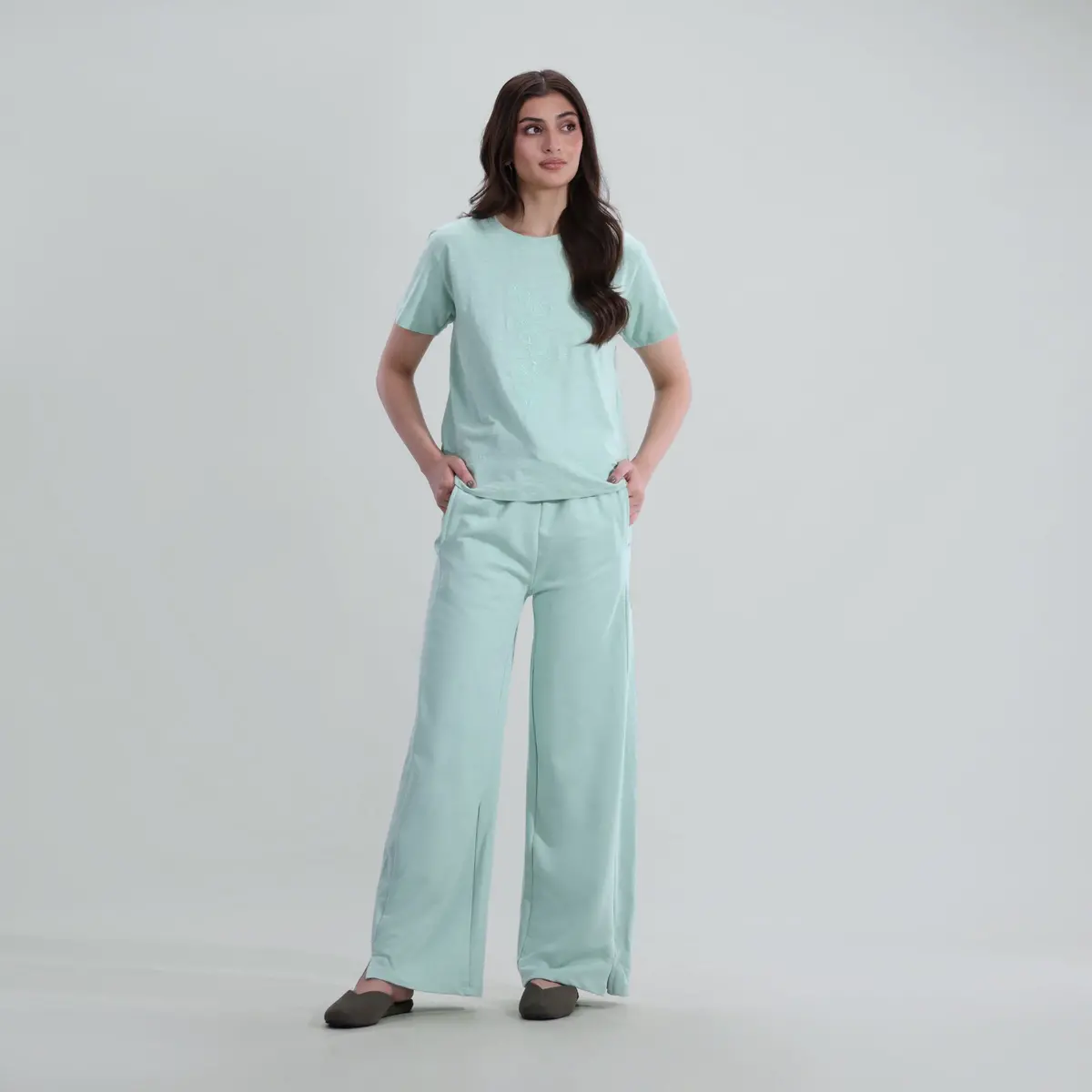 Twill Terry Pleated Trouser 2