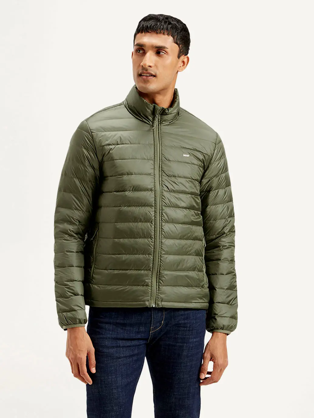 Men's Solid Olive Jacket 2