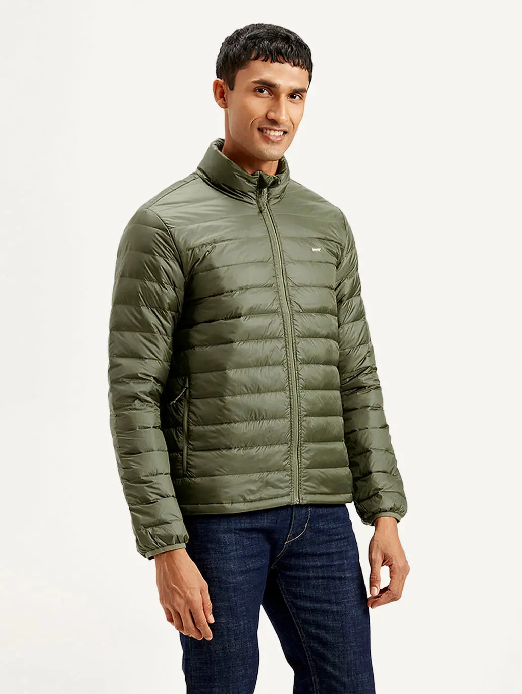 Men's Solid Olive Jacket 5