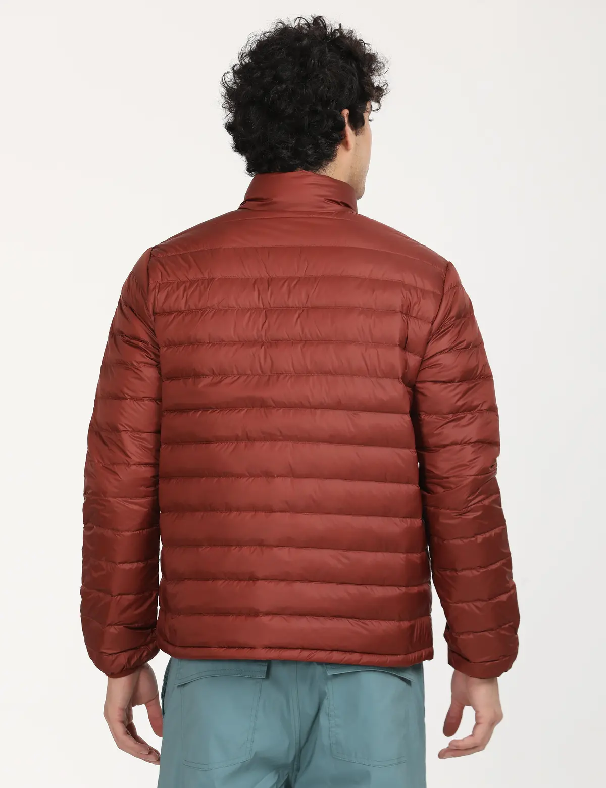 Men's Solid Red Quilted Jacket 3