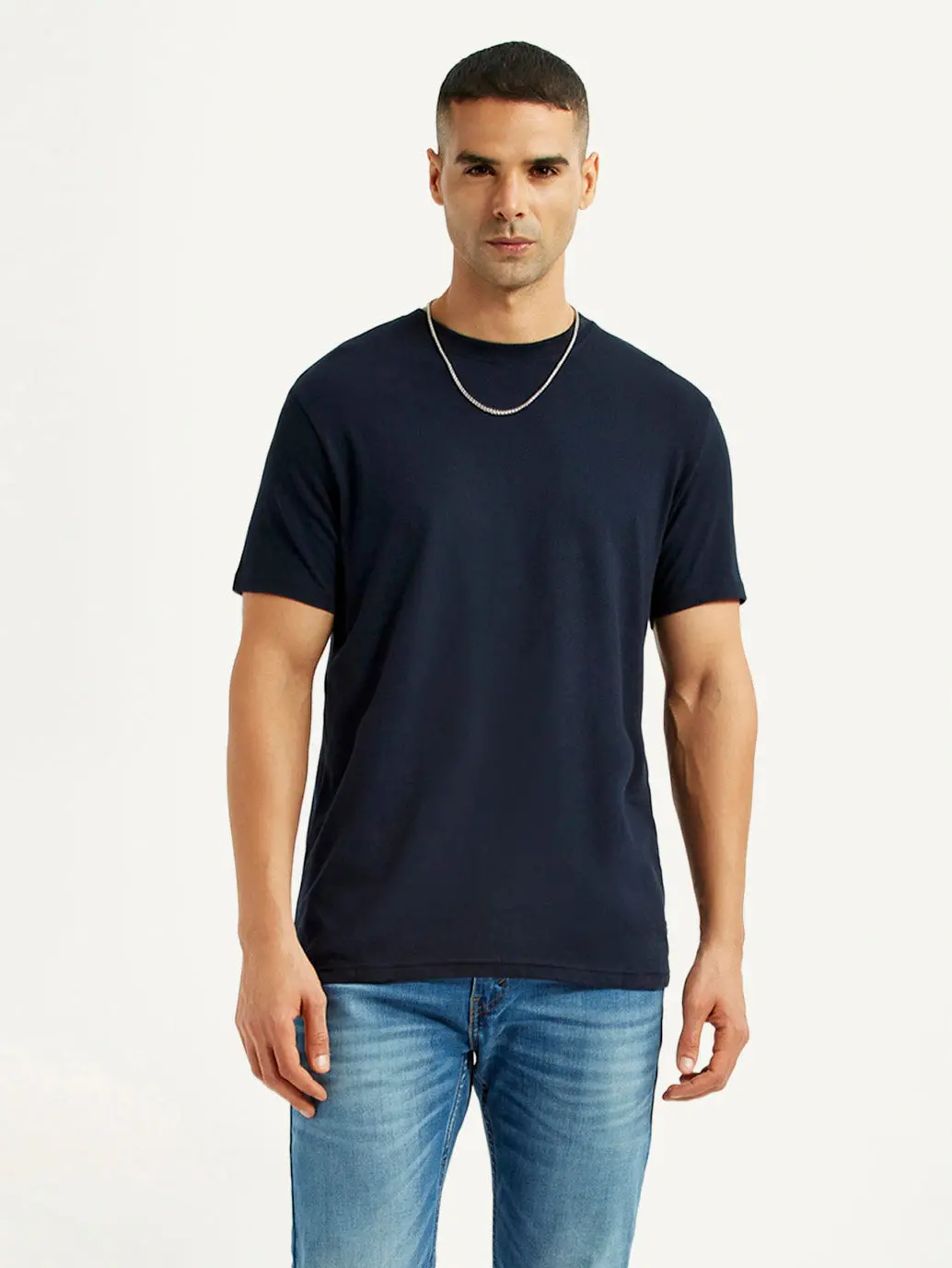 Men's Solid Black Slim Fit T-Shirt 1