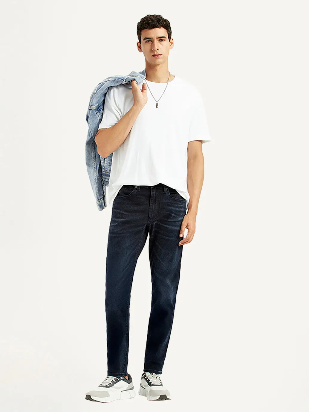 Men's Redloop 512 Dark Blue Slim Tapered Fit Mid Rise Jeans 1