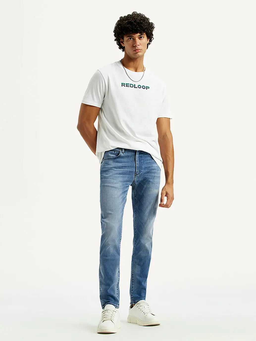 Men's Redloop 512 Indigo Slim Tapered Fit Mid Rise Jeans 1