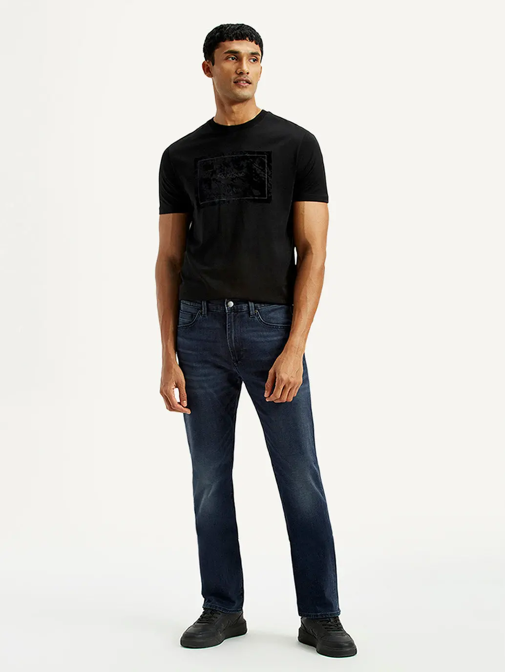Men's Redloop 513 Dark Indigo Slim Straight Fit Mid Rise Jeans 1