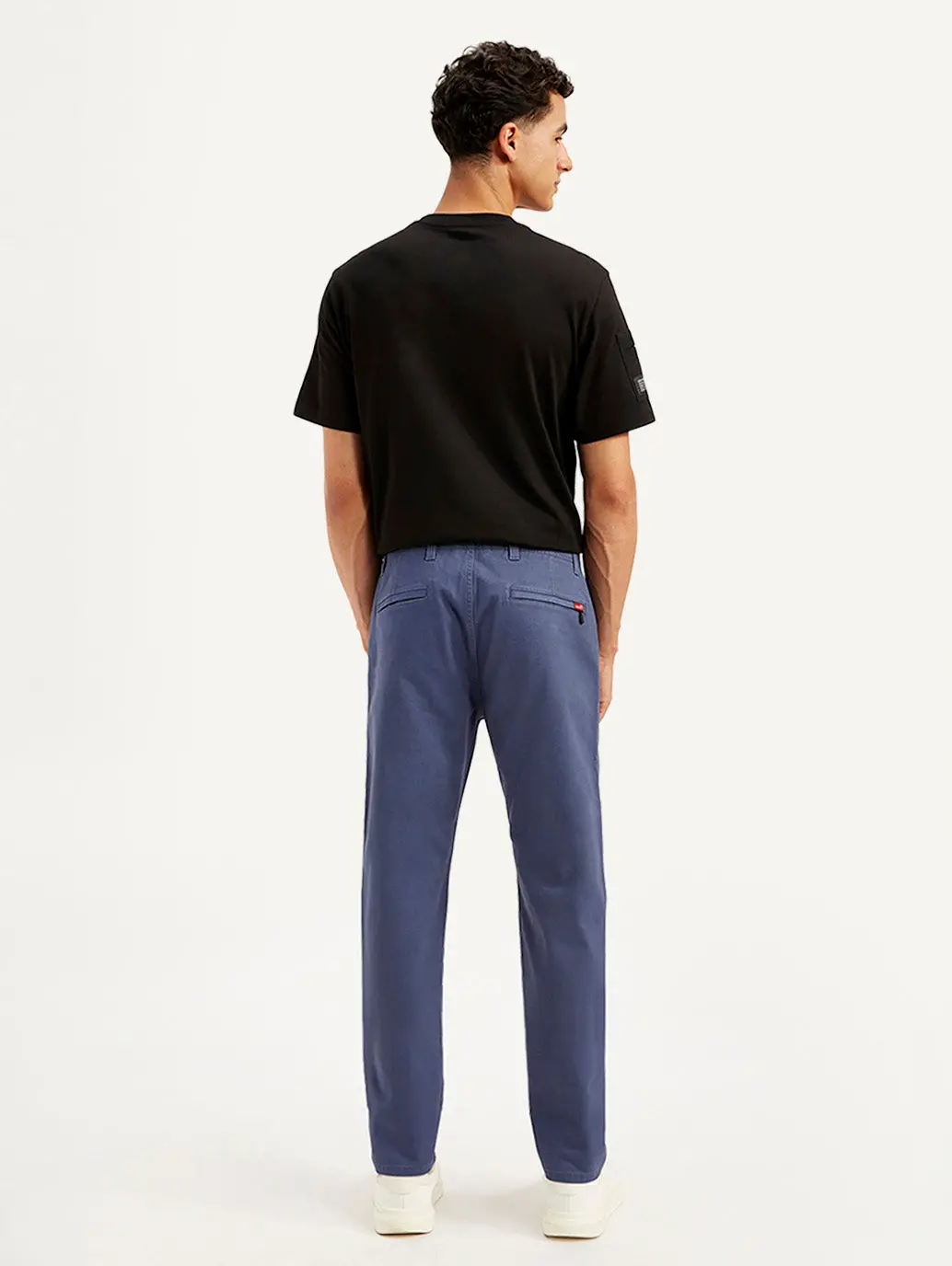 Men's Greyish Blue Tapered Chinos 3
