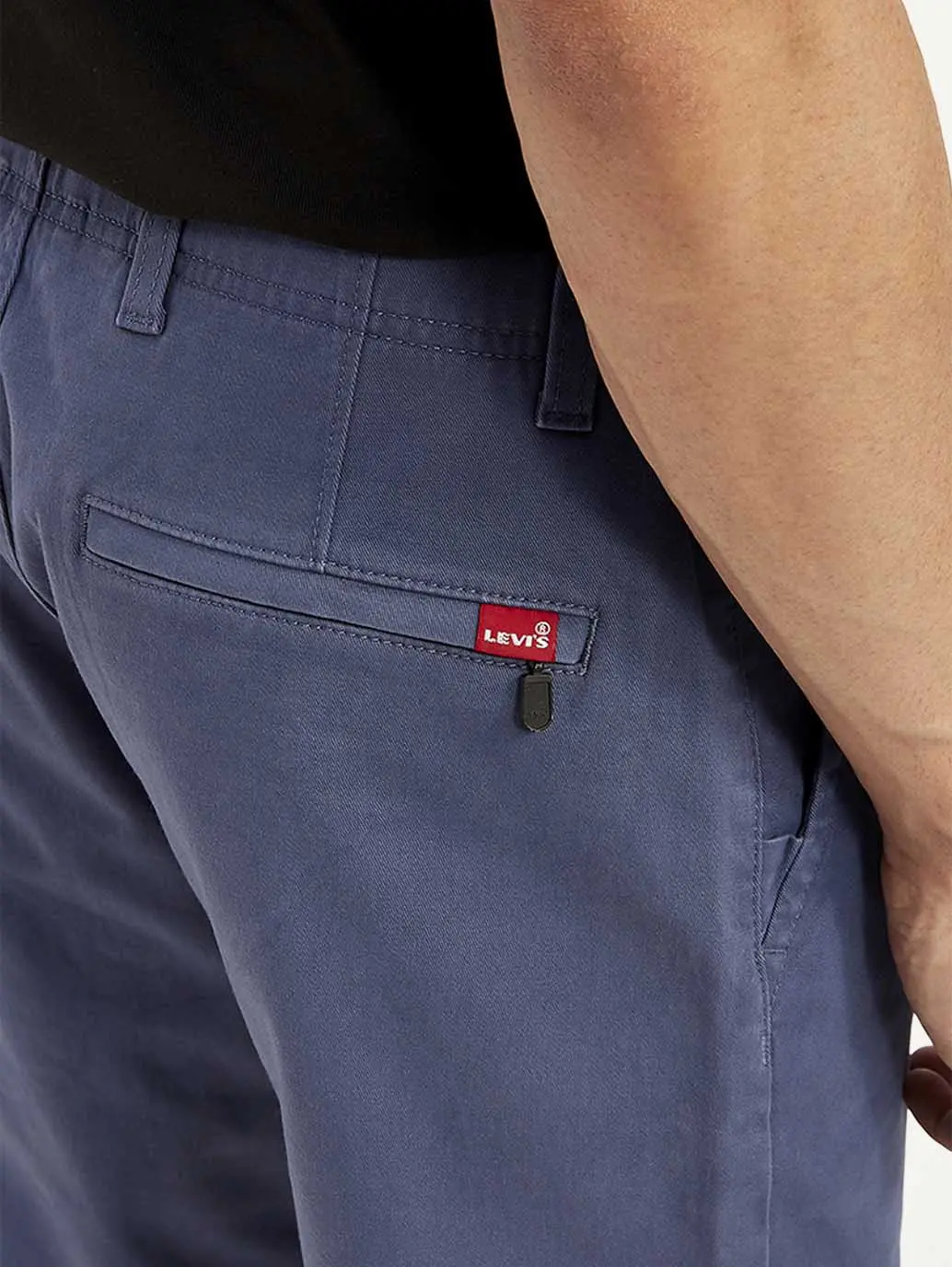 Men's Greyish Blue Tapered Chinos 4