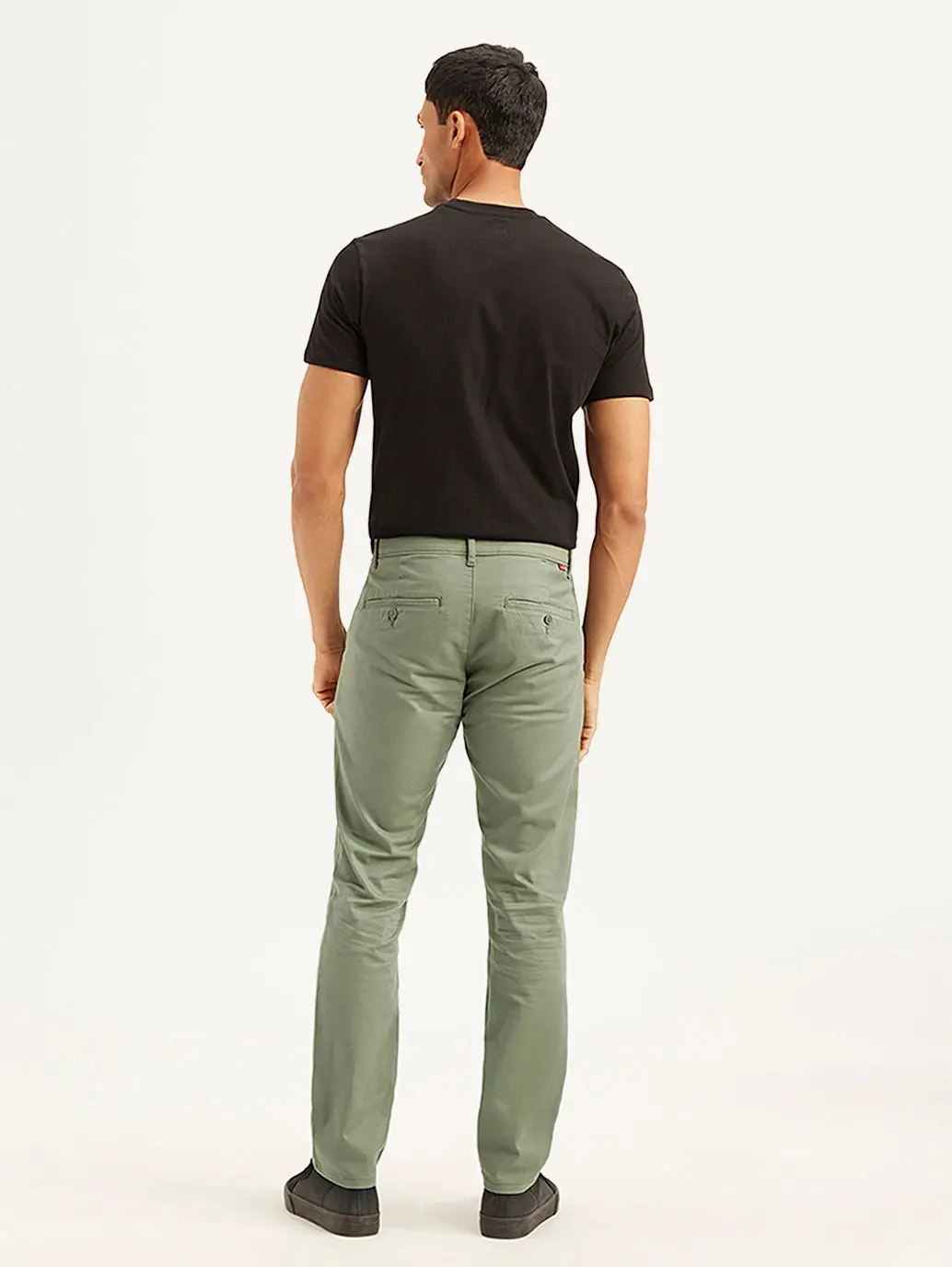 Men's Olive Slim Fit Trousers 3