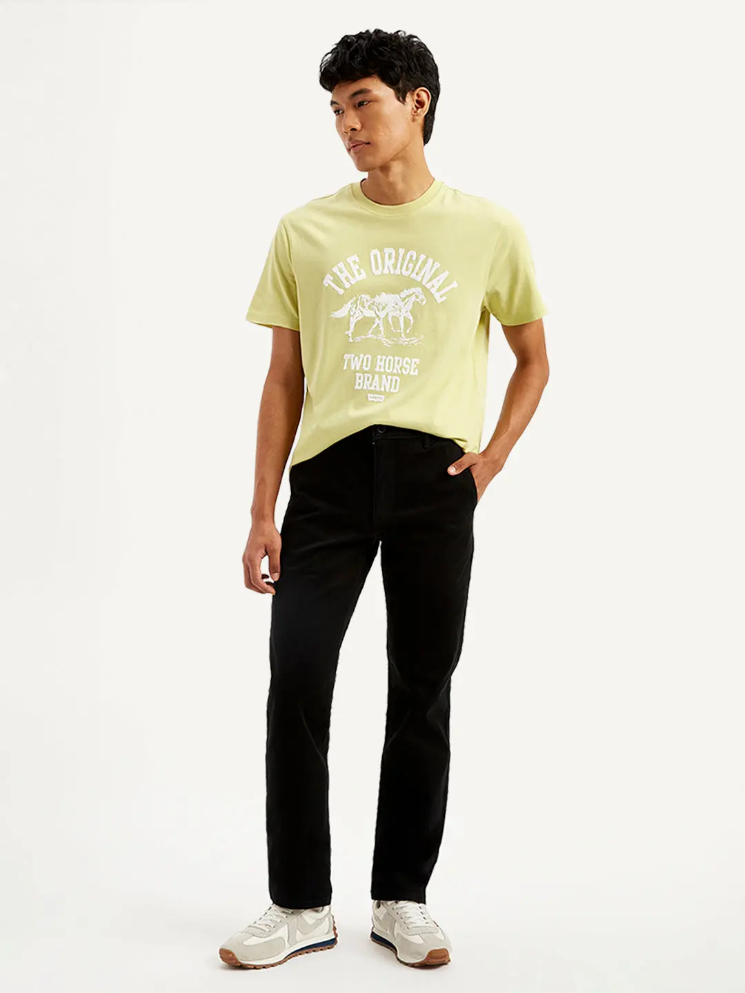 Men's Black Slim Fit Chinos 1