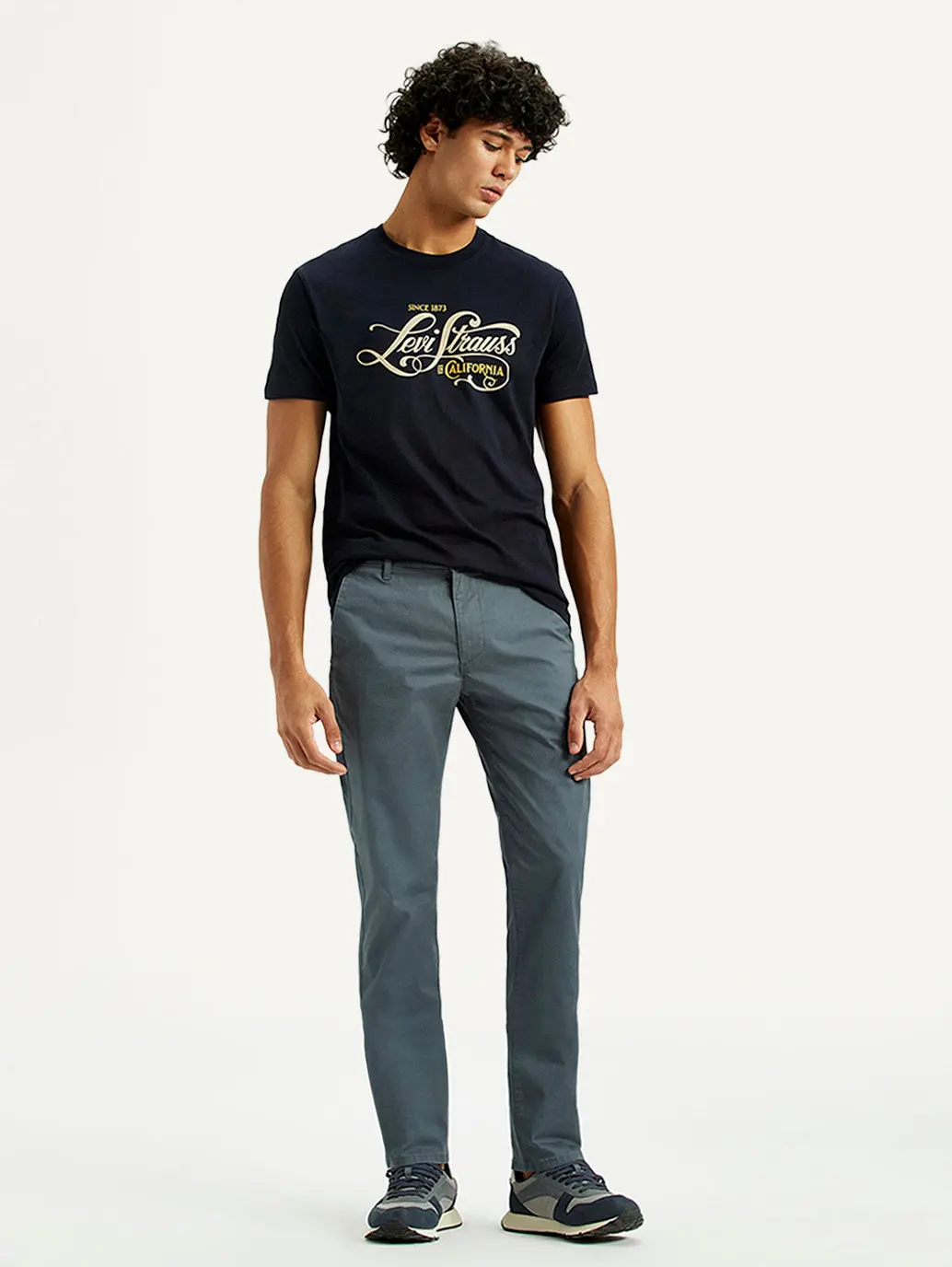 Men's 511 Blue Slim Fit Mid Rise Chinos 1