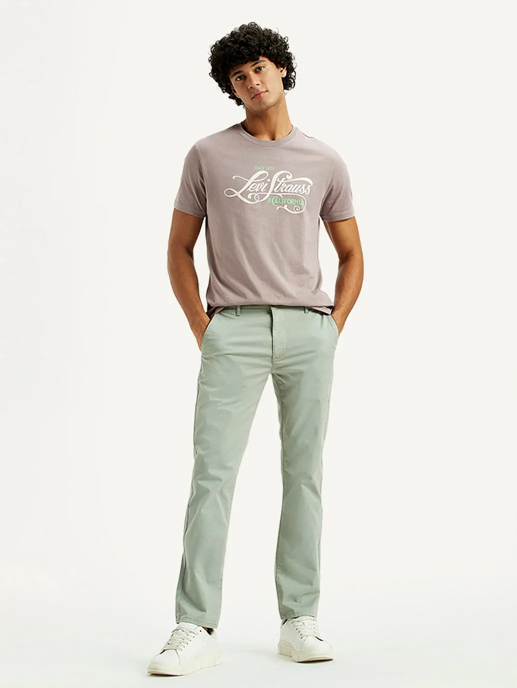 Men's 511 Green Slim Fit Mid Rise Chinos 1