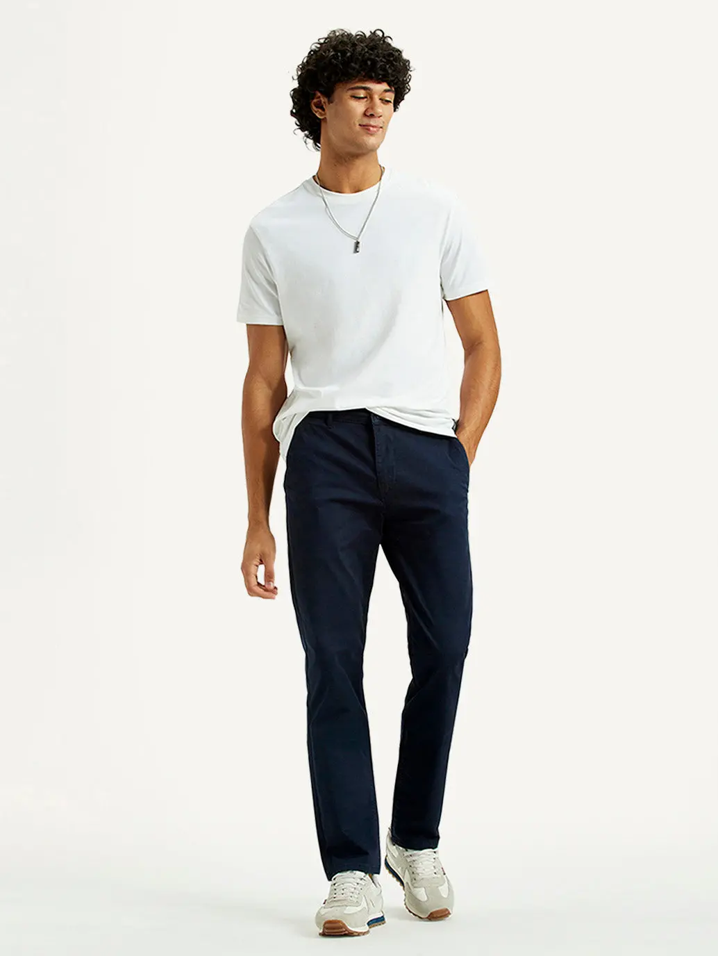 Men's 511 Dark Blue Slim Fit Mid Rise Chinos 1